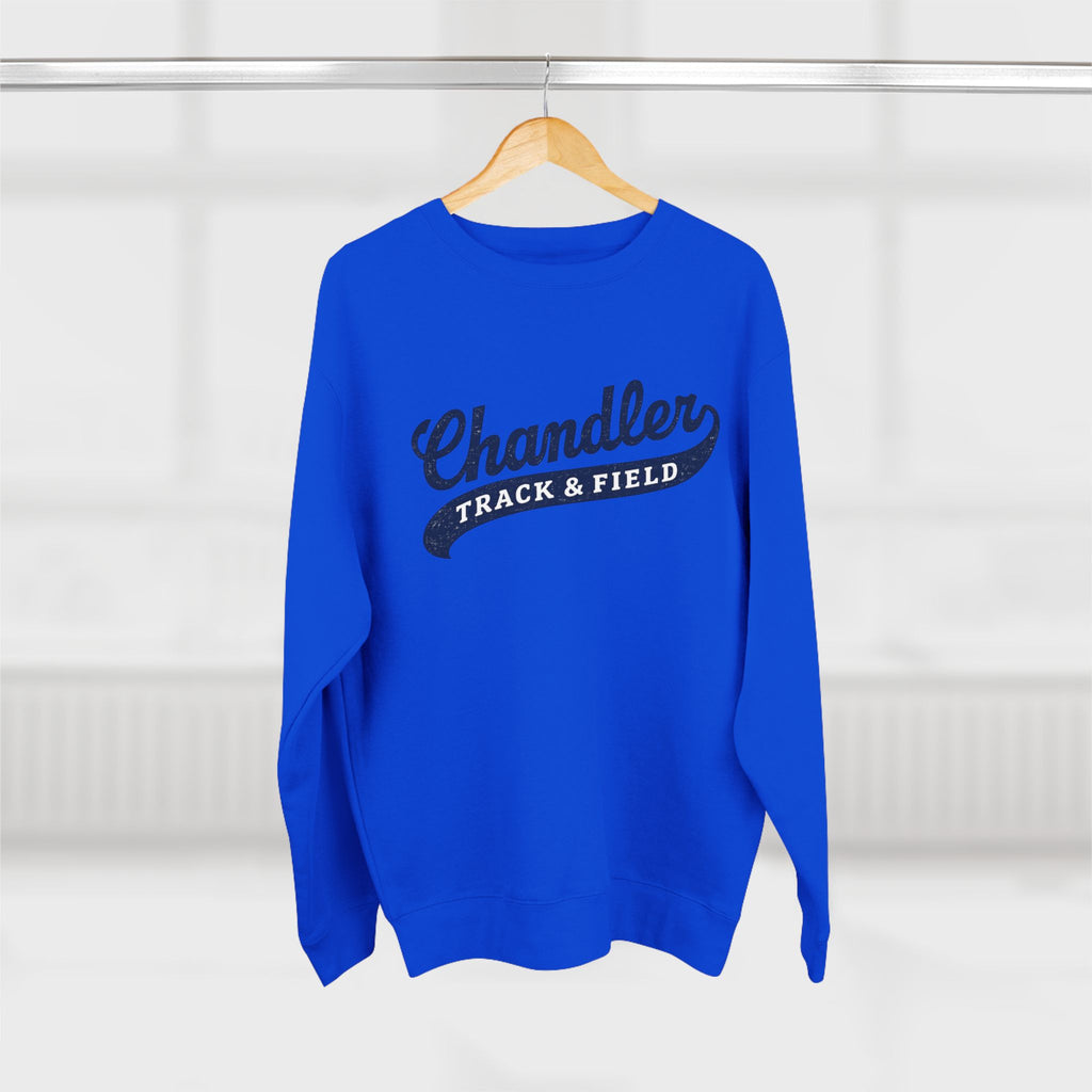 Chandler Track & Field Crewneck Sweatshirt — Vintage Script Athletic Pullover