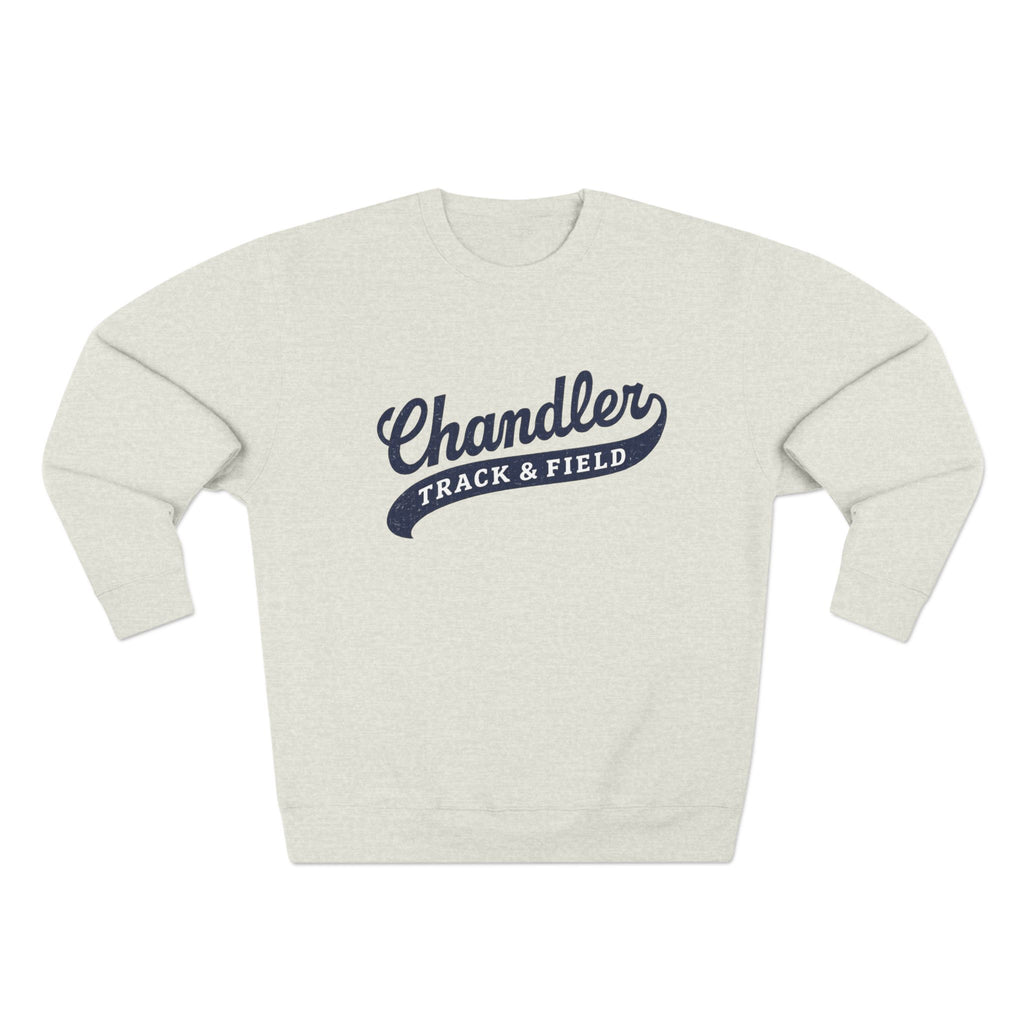 Chandler Track & Field Crewneck Sweatshirt — Vintage Script Athletic Pullover