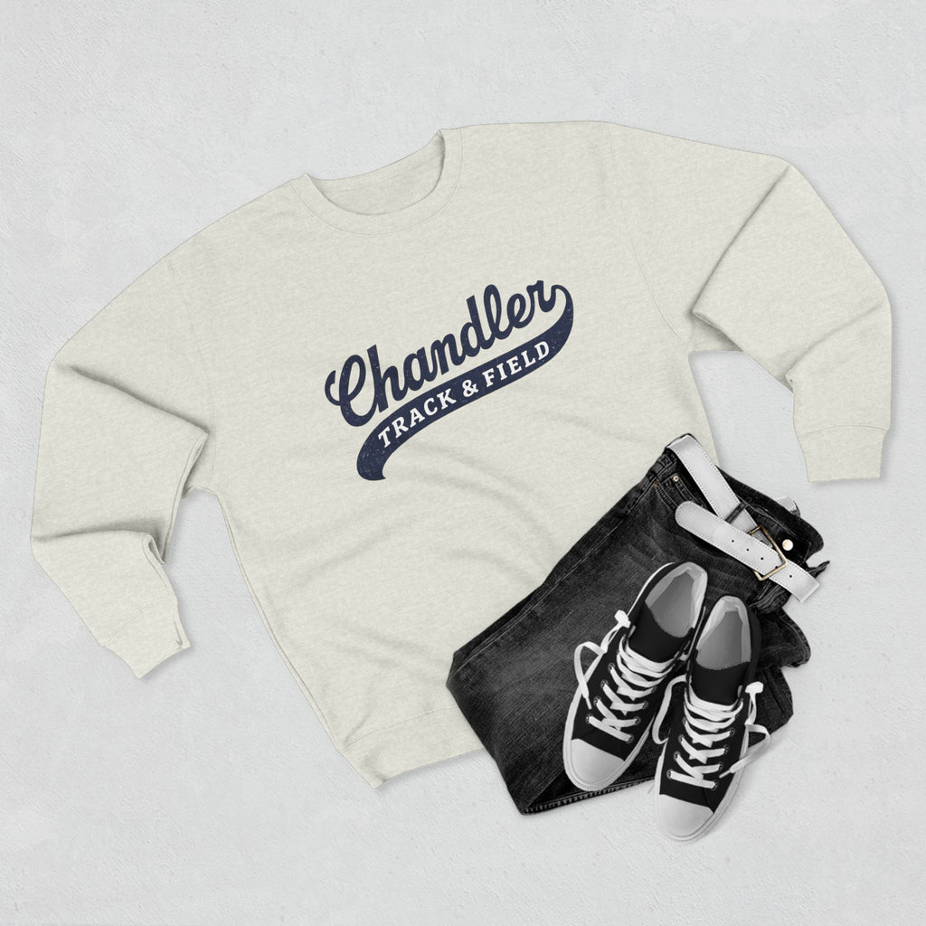 Chandler Track & Field Crewneck Sweatshirt — Vintage Script Athletic Pullover