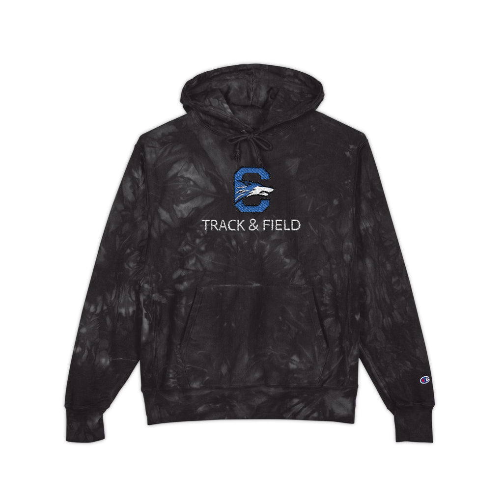 Track & Field C Logo Embroidered Hoodie | Tie-Dye