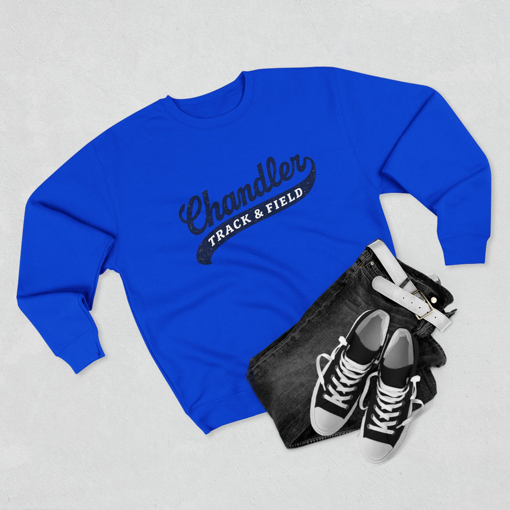 Chandler Track & Field Crewneck Sweatshirt — Vintage Script Athletic Pullover