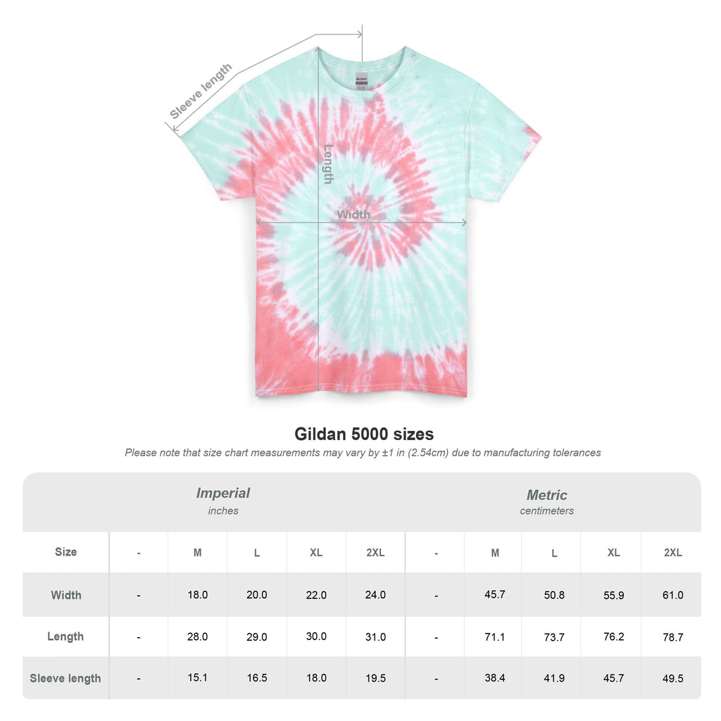 Field & Track Tie-Dye Tee — Blue Track & Field Cotton T-Shirt with Mascot